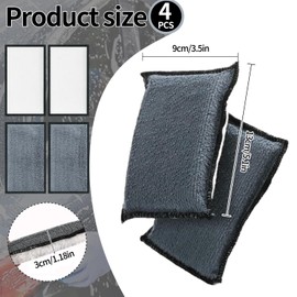 4 Pcs Car Detailing Sponges – Auto Wash Sponges for Cleaning Interior & Exterior, Reusable Car Wash Sponge Pads for Tires, Seats, Dashboard, Home Use, Durable Car Cleaning Accessories Kit