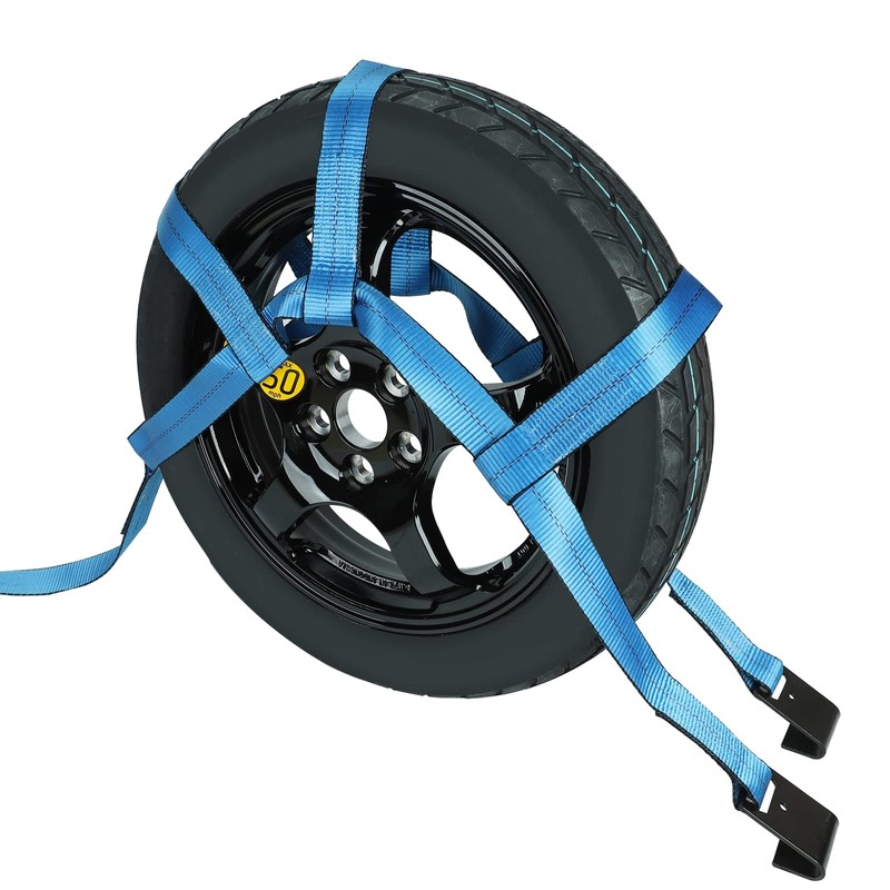 Set of 2 Tow Dolly Straps with Flat Hook, Blue