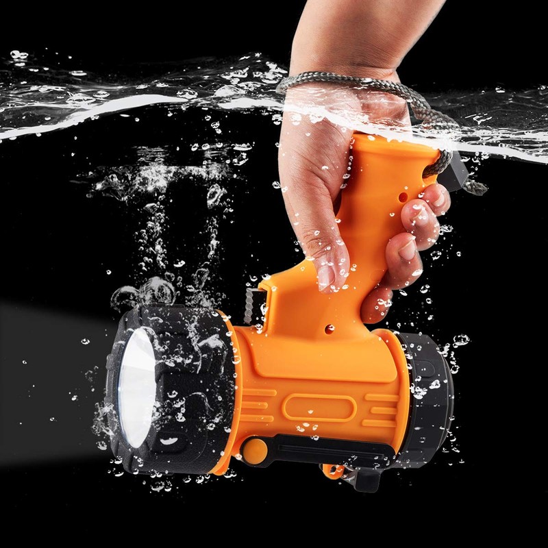 YIERBLUE Rechargeable Spotlight,Handheld Rechargeable Spotlight 18W Waterproof Flashlight, Super Bright