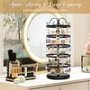 MODOWEY Rotating Earring Holder Organizer Stand, 5 Tier Metal Tree