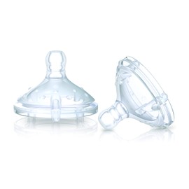 Nuby 67600-100 Mamila de Silicón Soft Flex Flujo Lento, Transparente