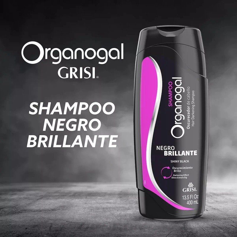 Shampoo Grisi Organogal Negro Brillante 400ml