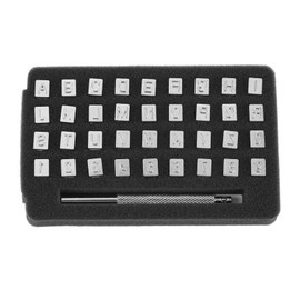 Akozon 36 Pieces Punch Letters 36 Pieces Steel Number Leather Stamp Tool Letters Punch Alphabet Stamps for Die Cutting Craft Craft Printing 6mm Tool Die Cutting 26