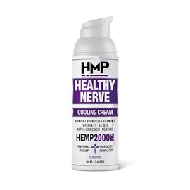 Neuropathy Cream Nerve Hemp Cream 2000mg Maximum Strength for Feet, Hands, Legs, Toes, Back with Natural Arnica, Vitamin D3 B1 B6 B12, Menthol, Made in USA, 2.1oz