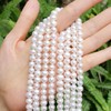 1 Strand Natural A+ Quality Round White Cultured Freshwater Pearl