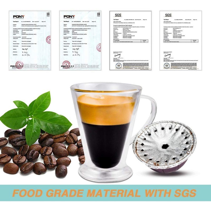 CAPMESSO Aluminum Foil Seals Lid Compatible with Vertuoline Capsules 64mm