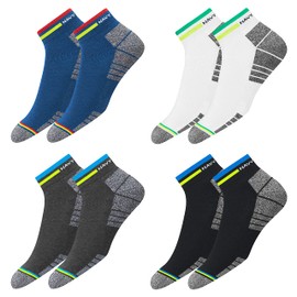 NAVYSPORT Sneaker Socks Men Women Cotton Short Quarter Short Socks, multicolor 3 (4 pairs)