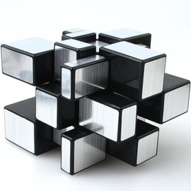 Cubo de Rubik Tridimensional 3x3, Juguetes de Juego de Rompecabezas de Fiesta de Cubo Mágico, Juguete Antiestrés Que Agiliza tu Mente, Juego de Mesa para aliviar el estrés (Plata)