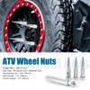 JiiinMiiin M10x1.25 Long Steel Spike Lug Nuts, Thread Pitch 10x1.25,