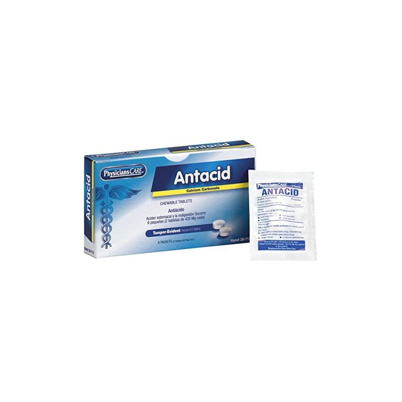 First Aid Only Antacid, Tablet, 420mg, Mint