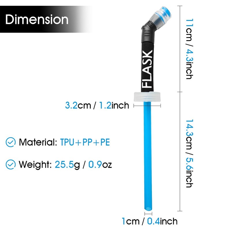 GYGYL Replacement Straw for Soft Flask Running Water Bottles (1