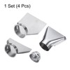 sourcing map 4Pcs Heat Gun Nozzles Kit Stainless Steel Heat