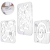DRERIO 3pcs Quilting Template Acrylic Quilting Ruler Template Free Motion