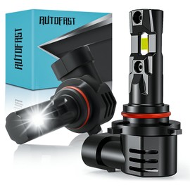 AUTOFAST 9005 Led Bombillas Coche, 240W 32000LM 6500k Focos Led 9005/HB3/H10 para Faros e Iluminacion, Luces para Carro 1:1 Tamaño De Reemplazo De Halógena, Blanco Luz Alta o Antiniebla - 2 Piezas