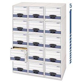 Bankers Box 00311 Stor/Drawer File,LTR,12-1/2-Inch x23-1/4-Inch x10-3/8-Inch,6/CT,White/BE