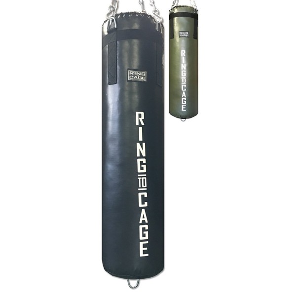 4ft Heavy Punching Bag with D-Ring - Filled or Un-Filled (Black, Un-Filled)