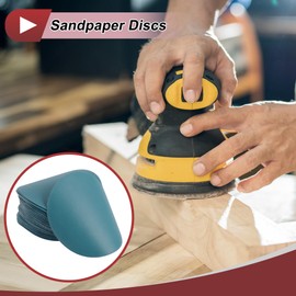 HEROFFIX 50 Pcs Car Wood Sanding Discs Smoothing Hook & Loop Sandpaper for Woodworking, Automotive Refinishing 5.91" 600 Grit Blue Zirconia Alumina