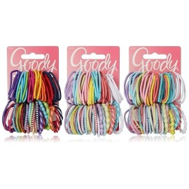Goody Girls Ouchless Elastics Assorted 60 Count (Pack of 3)