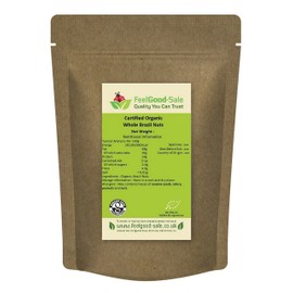 FeelGood-Sale 1kg Organic Brazil Nuts Certified Whole (FeelGood-Sale Brand)
