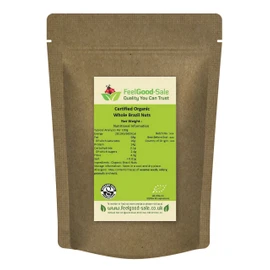 FeelGood-Sale 1kg Organic Brazil Nuts Certified Whole (FeelGood-Sale Brand)