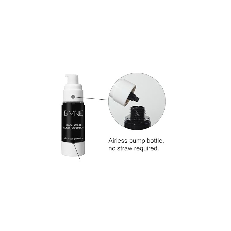 Mine Base Maquillaje Líquida Negra Acabado Mate Impecable Vegana Libre