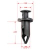 LABLT 100 pcs Car 8mm Dia Hole Plastic Rivets Fastener