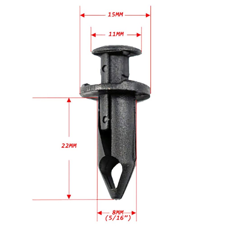 LABLT 100 pcs Car 8mm Dia Hole Plastic Rivets Fastener
