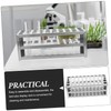 Hohopeti 40holes Test Tube Rack Stainless Steel Tube Holder for