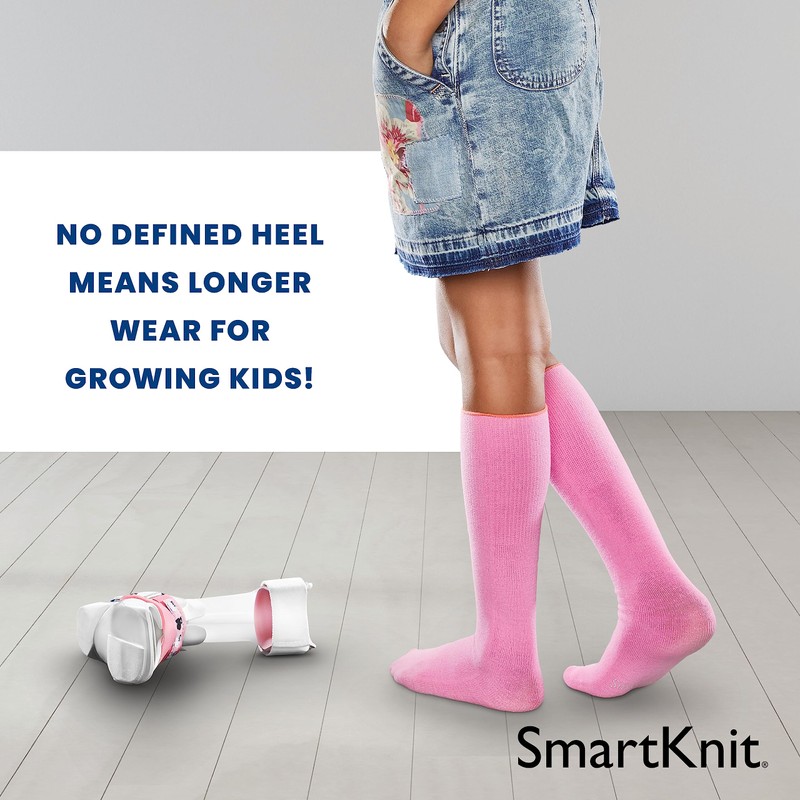 SMARTKNIT Kids Seamless AFO Interface Socks (Pink, Child Regular)
