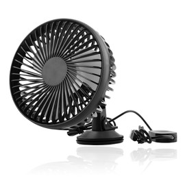 VBGURR USB Car Fan, Electric Auto Cooling Fan for Dashboard & Windshield, 12V/24V Universal 360°Rotating Air Circulation With 3 Speed,Strong Wind Low Noise For Car, Truck Camping,home Hot Weather