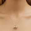 Barzel 18K Gold Plated Filigree Elephant Earrings and Necklace Jewelry