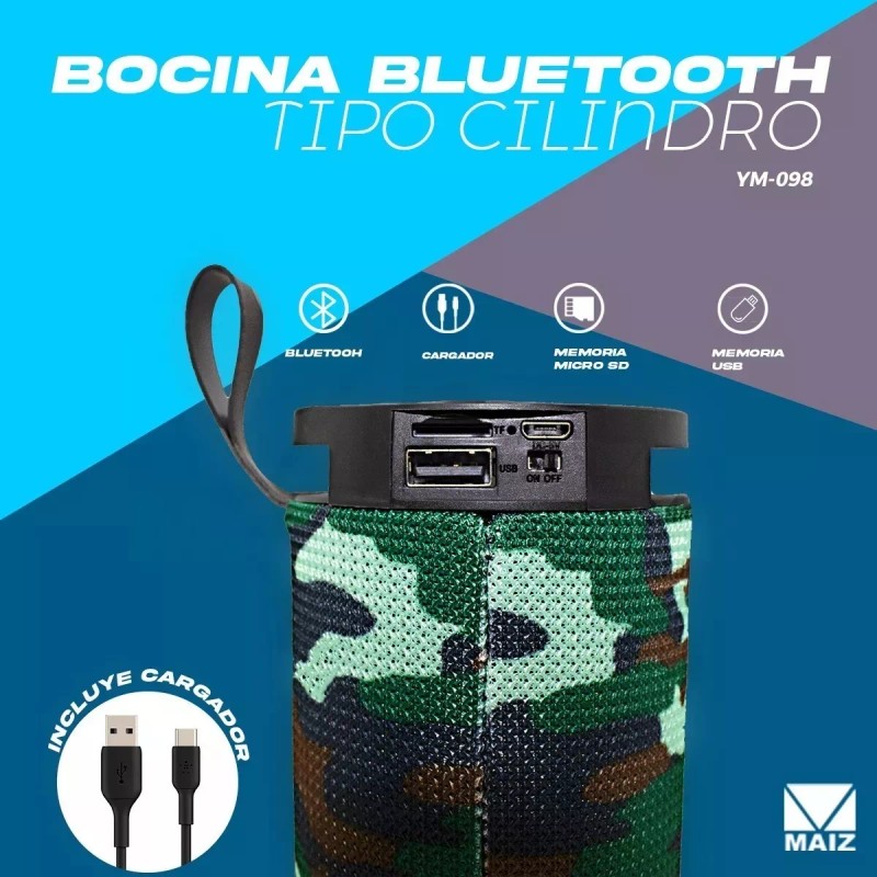 Maíz 5pzs Bocina Bluetooth Fm Usb Sd Tws Luz Led