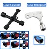 Set of 4 Multifunctional Key | Water Meter Wrench |