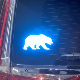 HungMieh Highly Reflective Stickers Decals Vinyl for Cars High Intensity Grade Reflective Safety Warning Signs 7 years Last Waterproof Multi-Color Self-Adhesive for Outdoor, Helmets, Bicycles, Motorcycles, Windscreens, Rear Windows, Car Bumpers (Bear Blu