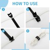 200PCS Reusable Cable Ties, Adjustable Hook and Loop Straps Cable