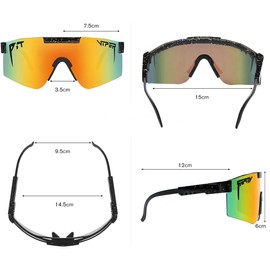 ZIMRAHYG - Gafas De Sol Deportivas, Gafas De Ciclismo Polarizadas, Creado Para Ciclistas, Motociclistas, Pescadores, Conductores, Corredores, Jugadores De golf, Béisbol y Tenis(Naranja)