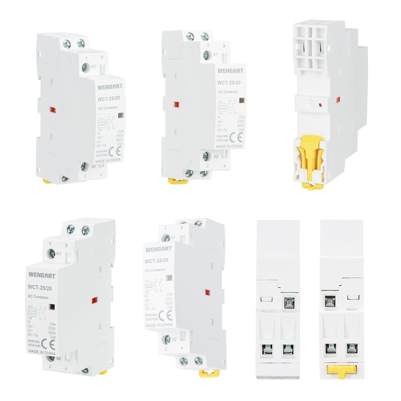 Wengart 25A AC Contactor 2-Pole 2NO, AC 120V Coil Modular