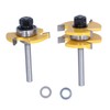 2Pcs Router Bit T Type 3 Teeth Milling Cutter Cutting