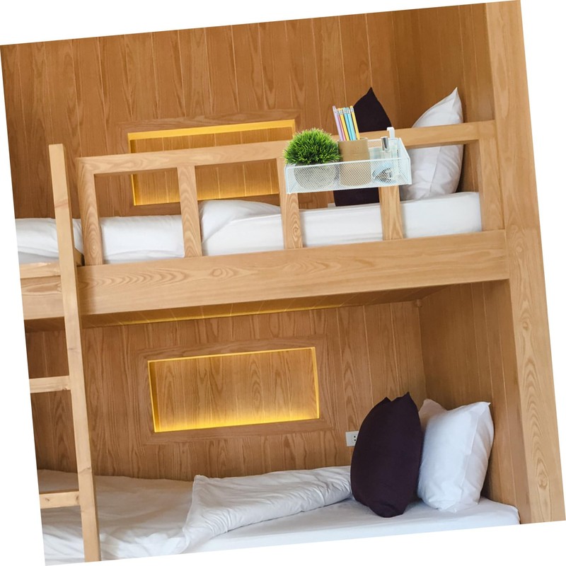 MAGICLULU Bedside Hanging Storage Basket Dormitory Bed Organizer with Hooks