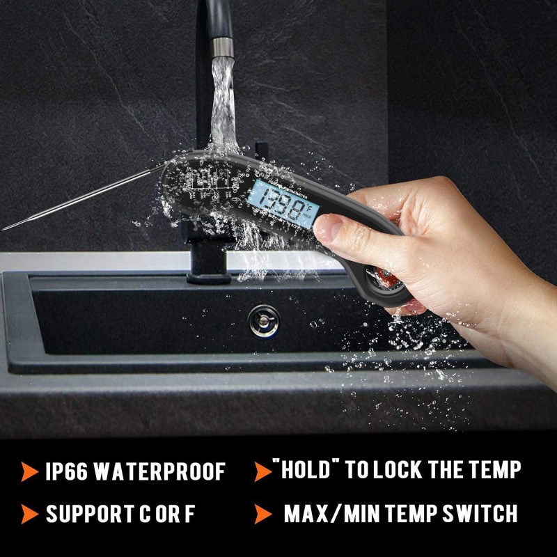 Rouuo Meat Thermometer Digital, Instant Read Meat ThermometerI for Grill