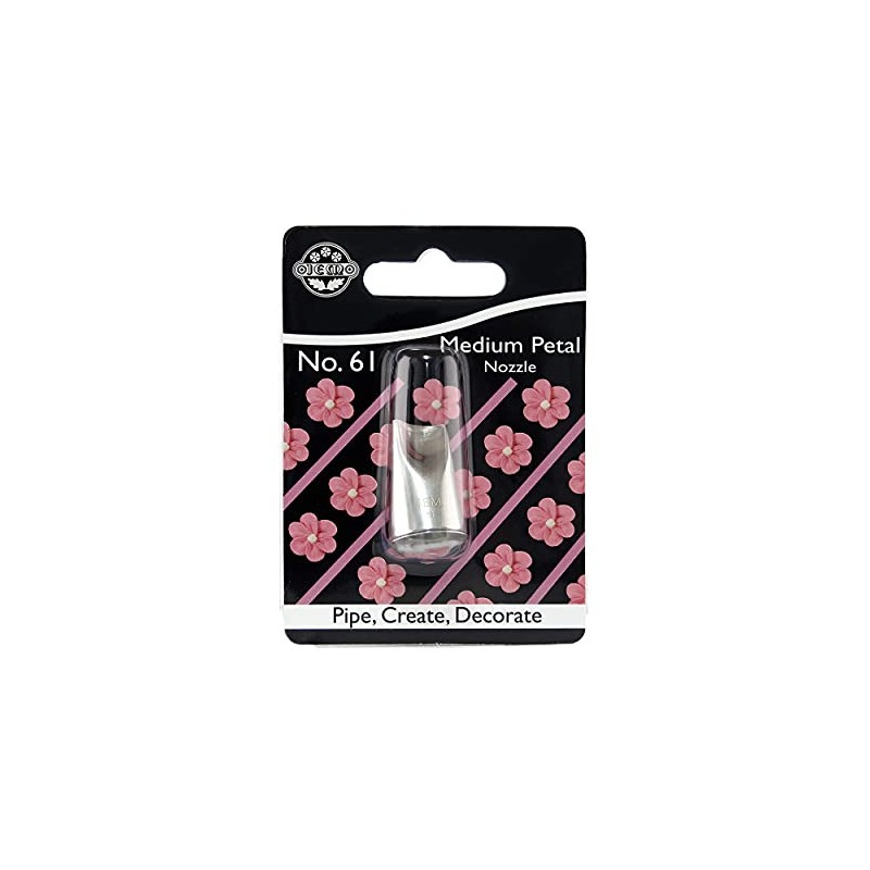 JEM NZ61 Petal Decorating Tip Medium Ruffle Nozzle, Standard, Silver