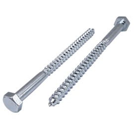 (Pack of 14) DIN 571 Galvanised Steel Hexagon Wood Screws M8 x 160 mm, Hex Bolt, Key Screws, Hexagon Socket, Carriage Screws (14, M8 x 160 mm)