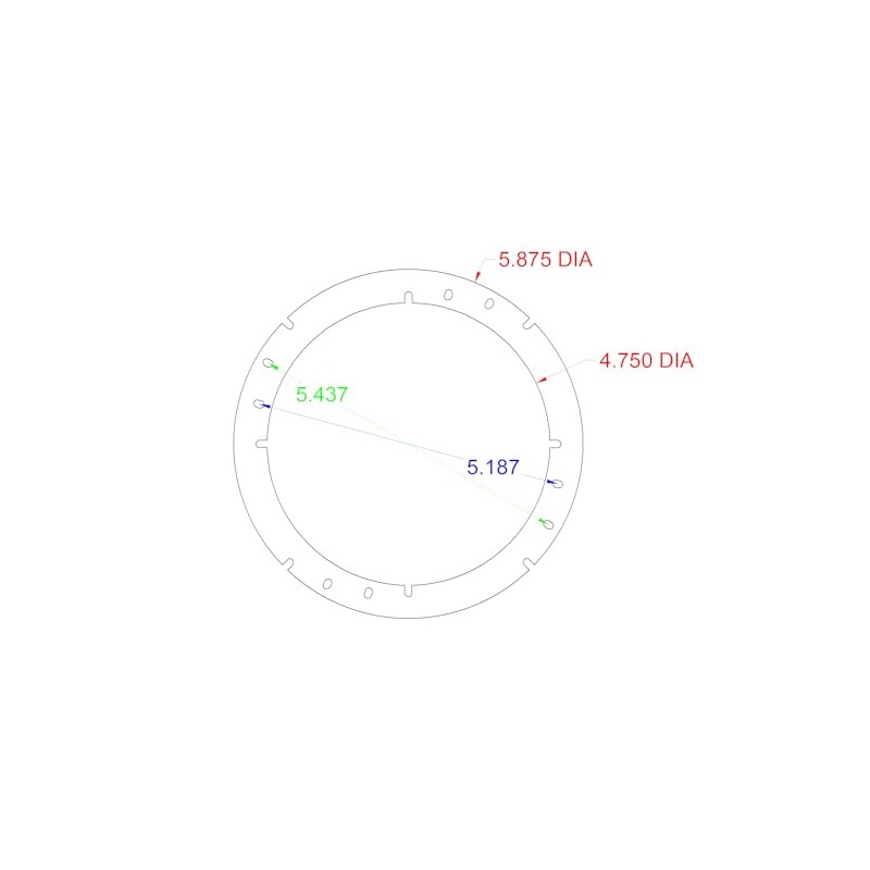 5.25" 5 1/4" Speaker Spacers Depth Extender Extending Rings -
