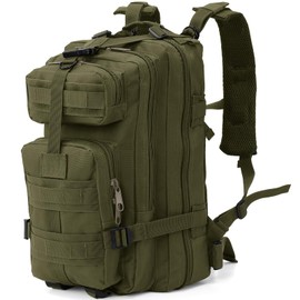 AUMENTAR Small Military Tactical Backpack, 30L Tactical Assault Bag for Men, Army Assault Rucksack GYM Hiking Backpack Bug Out Bag Amy Green