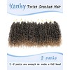 Eerya 8 Inch Yanky Twist Crochet Hair for Women 8