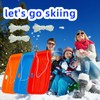 Sufcnire 3 Piece Plastic Sled Board, Winter Snow Sled with