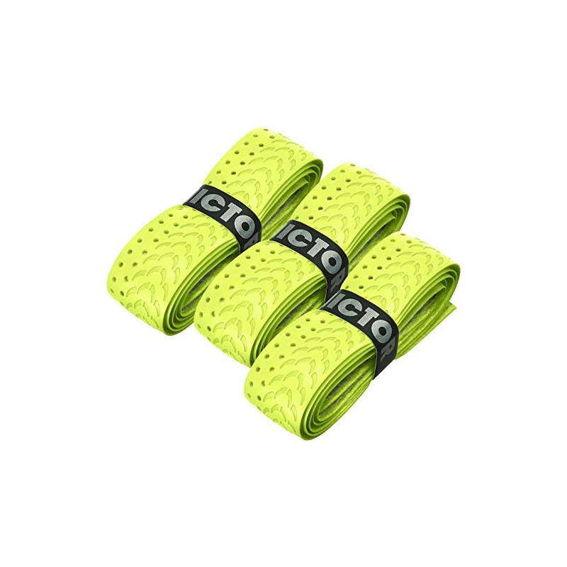 VICTOR Fishbone Grip Tape Black & Grey (Neon Yellow, Pack