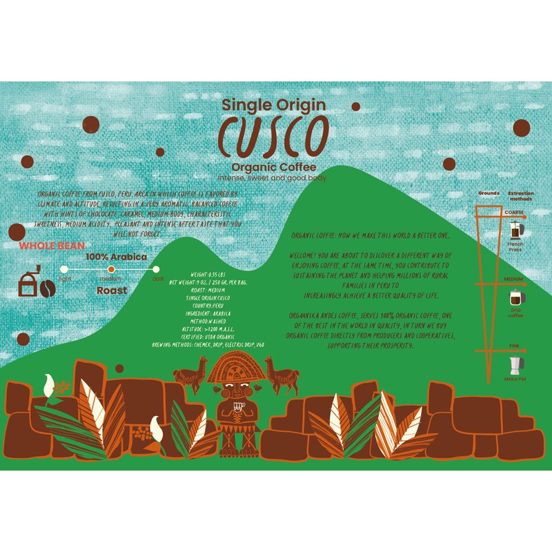 New Orgaanika Andes Cusco (Peru) 12oz | Gourmet Organic |