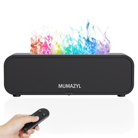 MUMAZYL Lotus Essential Oil 4 Fl Oz 120ML and Essential Oil Diffuser, Flame Essential Oil Humidifier Diffuser, Music Sync Colorful Flame Essential Oil Diffuser