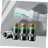 Vaguelly 4pcs Auto Tire Pressure Monitor Caps Indicator Valve Stem